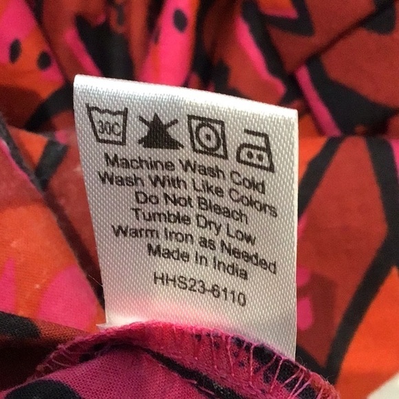 House of Harlow 1960 Shania Fuchsia block print puff sleeve milkmaid dress NWT M - Picture 7 of 7